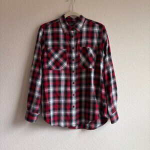 Lauren Ralph Lauren Red Black White Plaid Men's Large Shirt Preppy Classic